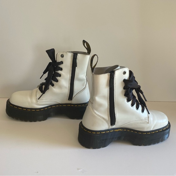 Dr Martens White combat boots size US 6 M AirWair Doc Martens shoes Womens - Picture 6 of 12
